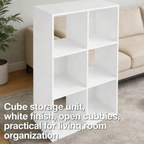 6 cube white storage organizer stackable and modular cube shelf ideal for closet bedroom living room and office organization mounted