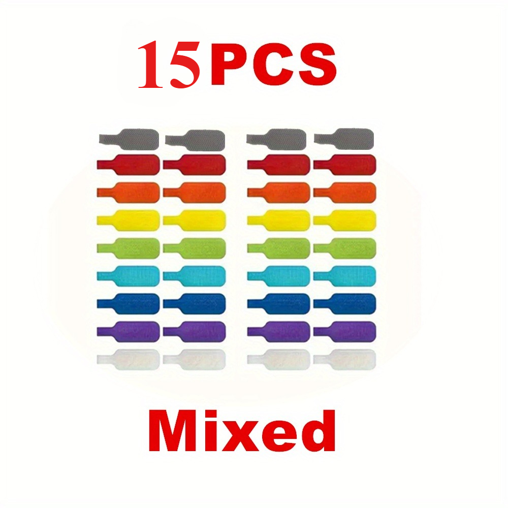 TEMU 15pcs Sangles de câble autobloquantes inscriptibles | Solution de gestion des câbles durable avec mécanisme de verrouillage à code couleur et ,