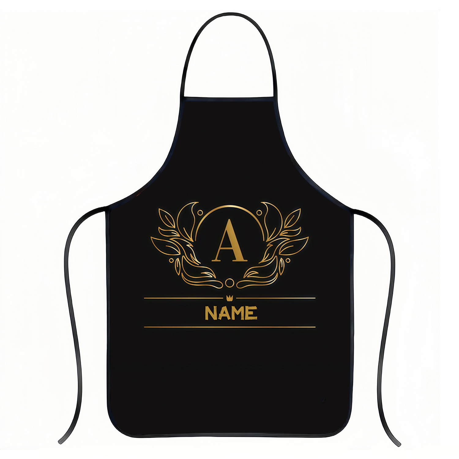TEMU 1pc Customizable Text Apron With Letter Elements, Including Initial Letter Customization. 2 Length Options, Suitable For Kitchens, Hotels,