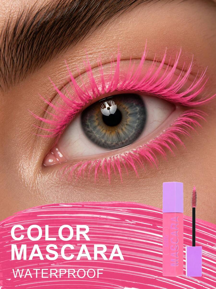 Colorful Waterproof Mascara Smudge-Proof Long-Lasting Volumizing Eyelash Makeup