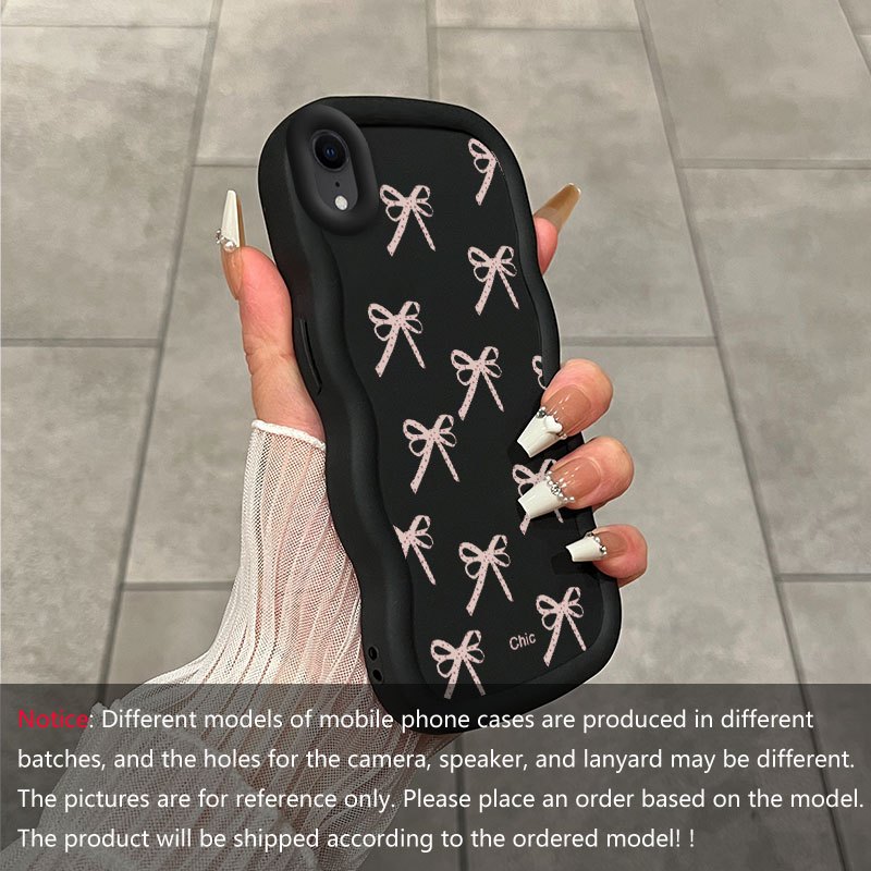 E-shop Handyhülle: XR Polka Dot Bow Flexible Cover für iPhone XR – Leicht