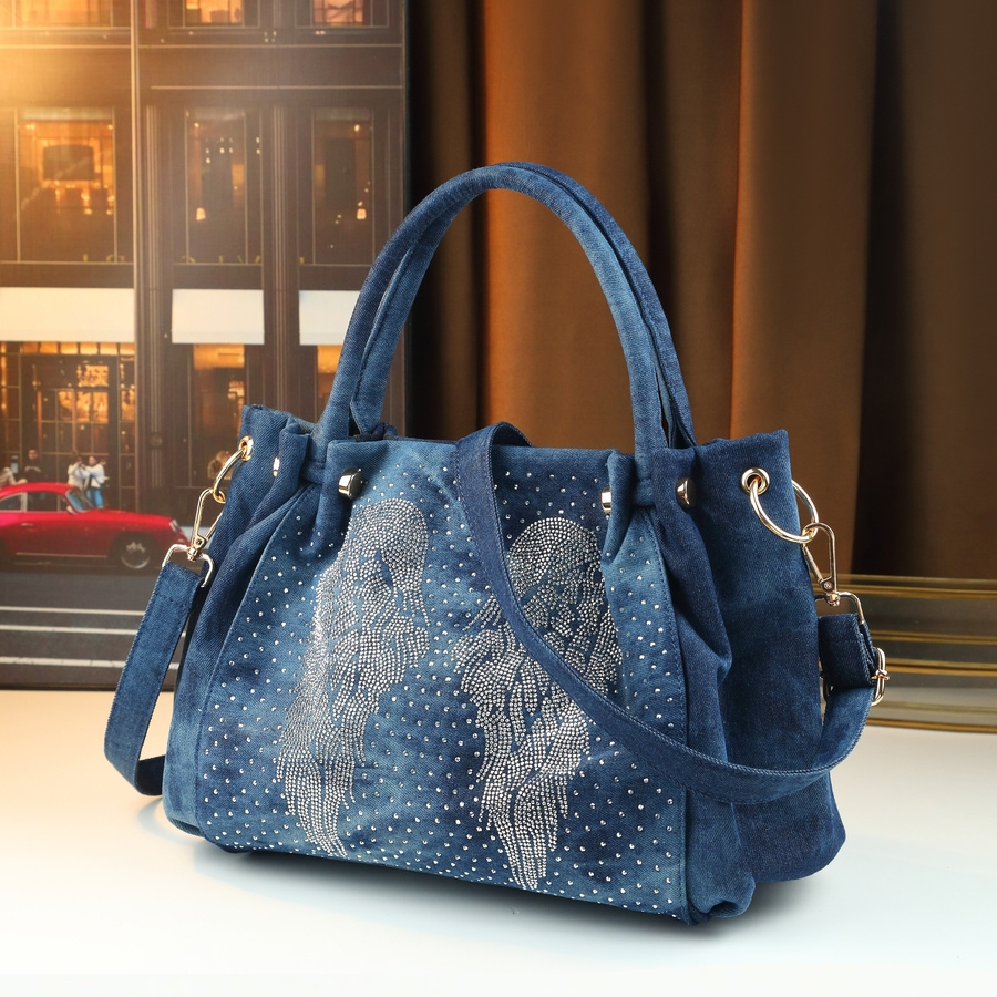 Denim Tote Bag bottom view