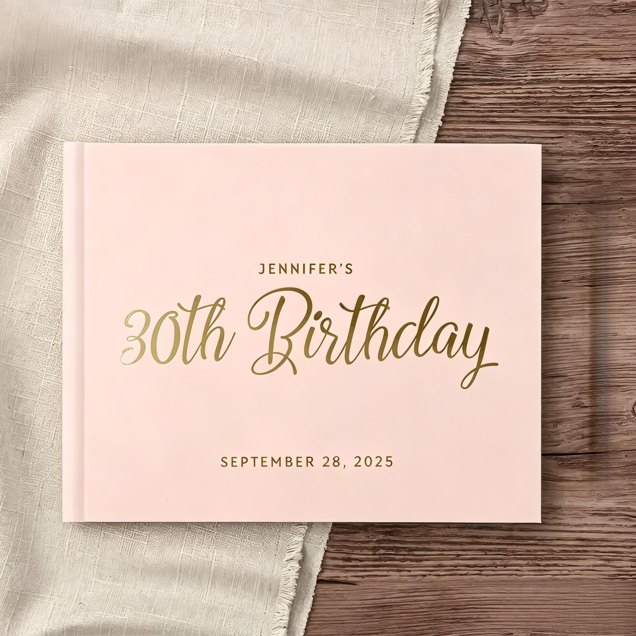 TEMU Happy Birthday Exquisite Birthday Message Book 18 X 24 Cm, 16th, 18th, 30th, 40th, 50th, 60th, 70th And 80th Birthday Celebrations, Available In