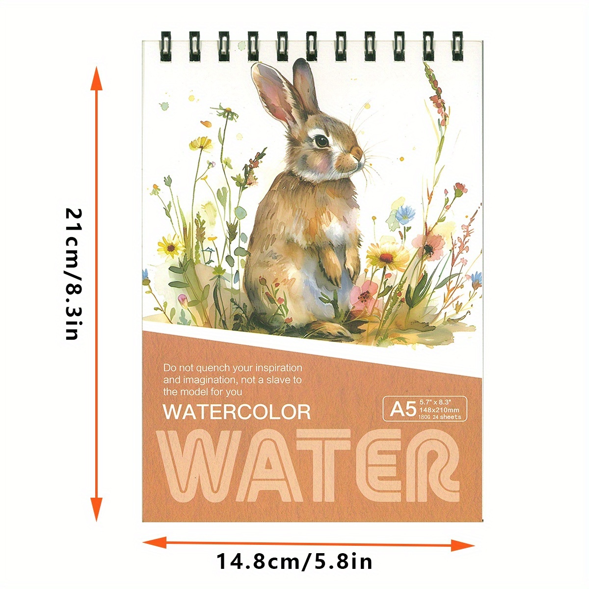 E-shop Großformatiges Spiralgebundenes Aquarell-Skizzenbuch – A5-Format, Hochwertiger Dicker , Dicke Papierseiten, Geeignet für Zeichnen