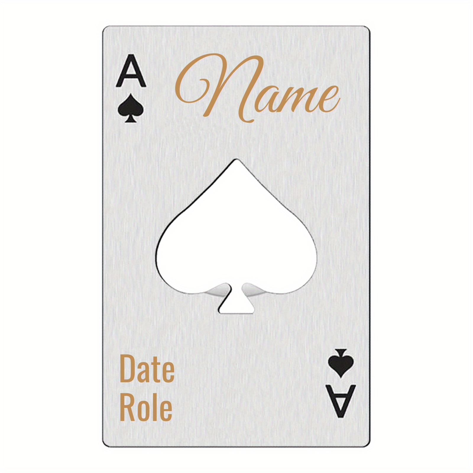 TEMU 1pc Personalized Groomsmen Bottle & Credit Card Opener - Custom Engraved Name & Date, Stainless Steel Wedding Party Gift For Best For Man &