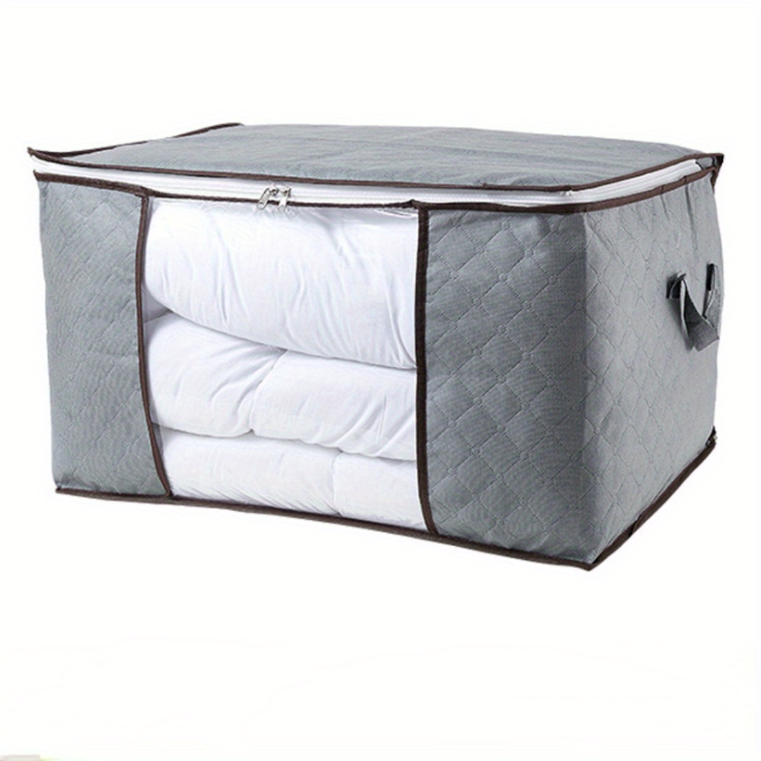 Image of Extra Large Zippered Storage Organizer Box - Portable Multi-functional Clothing Storage Container, Suitable For Home And Dorm Use, Under-bed Storage