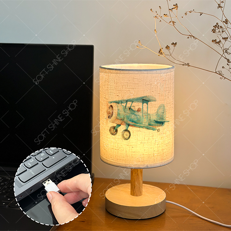 Print Table Lamp, USB-Powered LED Light for Home