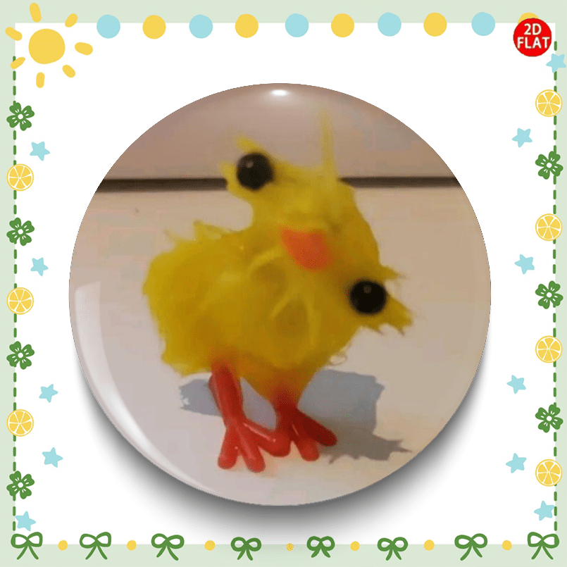 TEMU 2D, ( 2D) Chick 2026 Pin/broche/ de dibujos animados y anime más , adecuado para accesorios pequeños como ropa, gorras, mochilas, etc. -