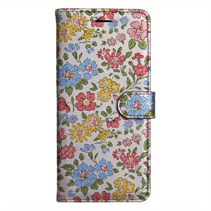 TEMU Phone Case: Flower Magnetic Flip Wallet Case With Card Holder Stand For Oneplus Nord Ace N100 N10 9 Ce N200 N20 2t 10t 11 3 4 5 N30 12 12r 13r