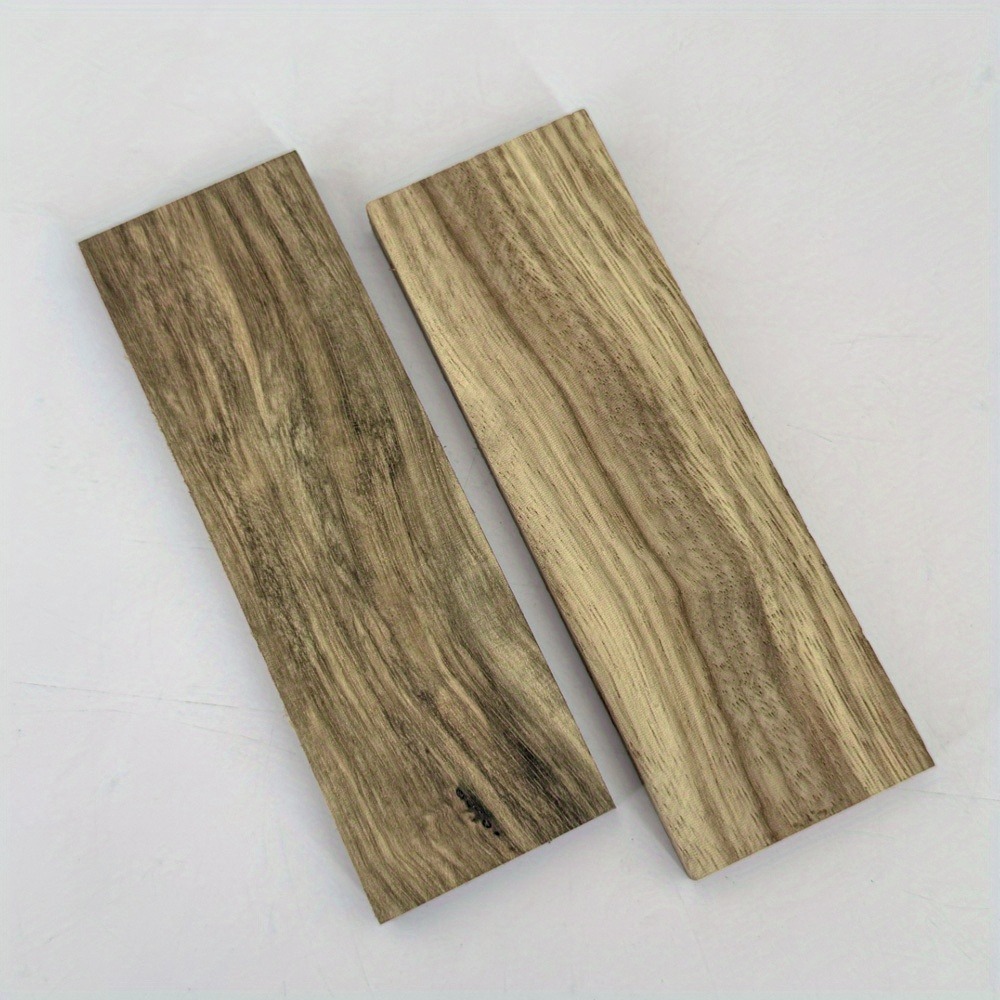 TEMU Zebra Wood Handle Material, 2pcs Per Pack, 12*4*1cm, Natural Stripes, Diy Handle Blank Material