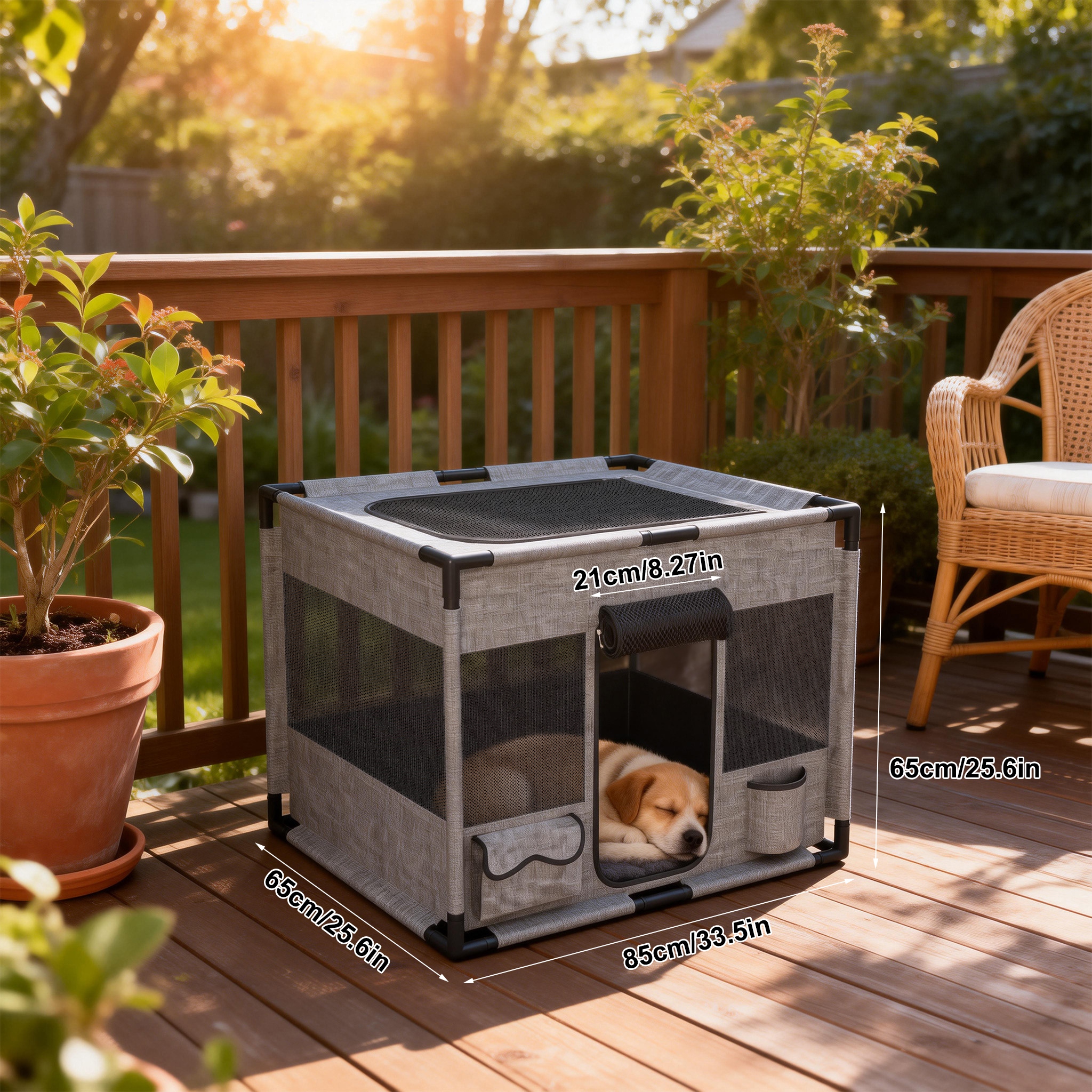 Universal Pet Bed, Foldable Dog Bed, Puppy Playpen, Animal Cage, Puppy Run, Pet Playpen, Breathable, In 2 Sizes For Pets