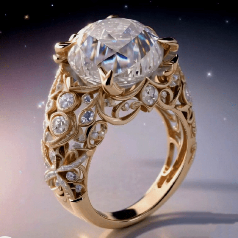 Women's Anniversary Ring, Classic Elegant Zirconia
