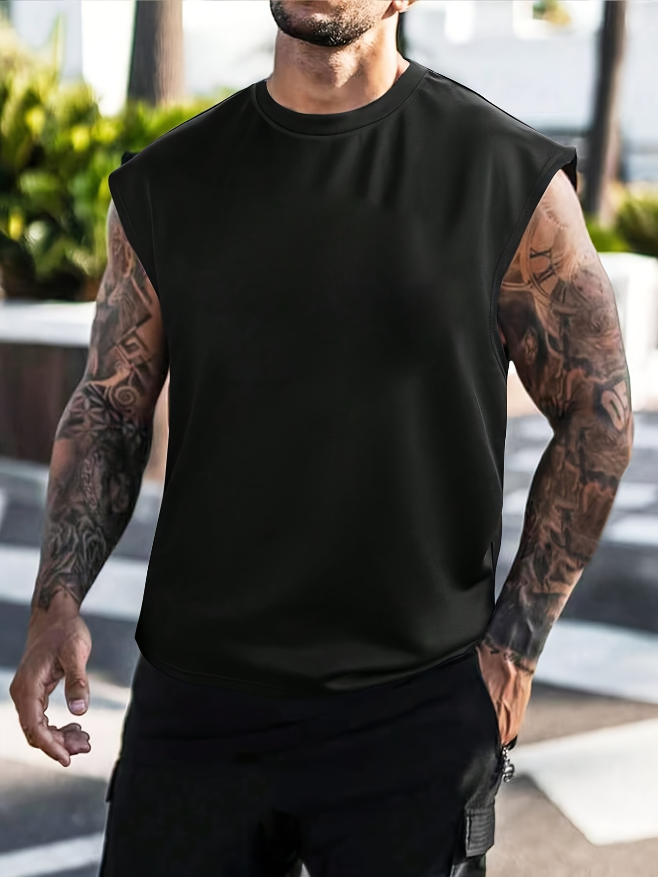 【LENO】NO SLEEVE SHIRT no sleeve shirt men sold on Temu United States