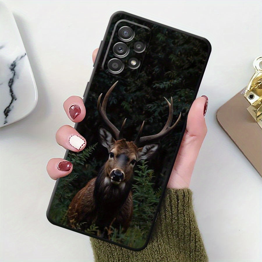 TEMU Phone Case: Jungle Deer Head Tpu Coque Phone Case For For Galaxy A53 A22 A25 A73 A72 A24 4g A35 A32 A56 A33 A25 A23 A52 A55 A51 A35 A54 A21s A42