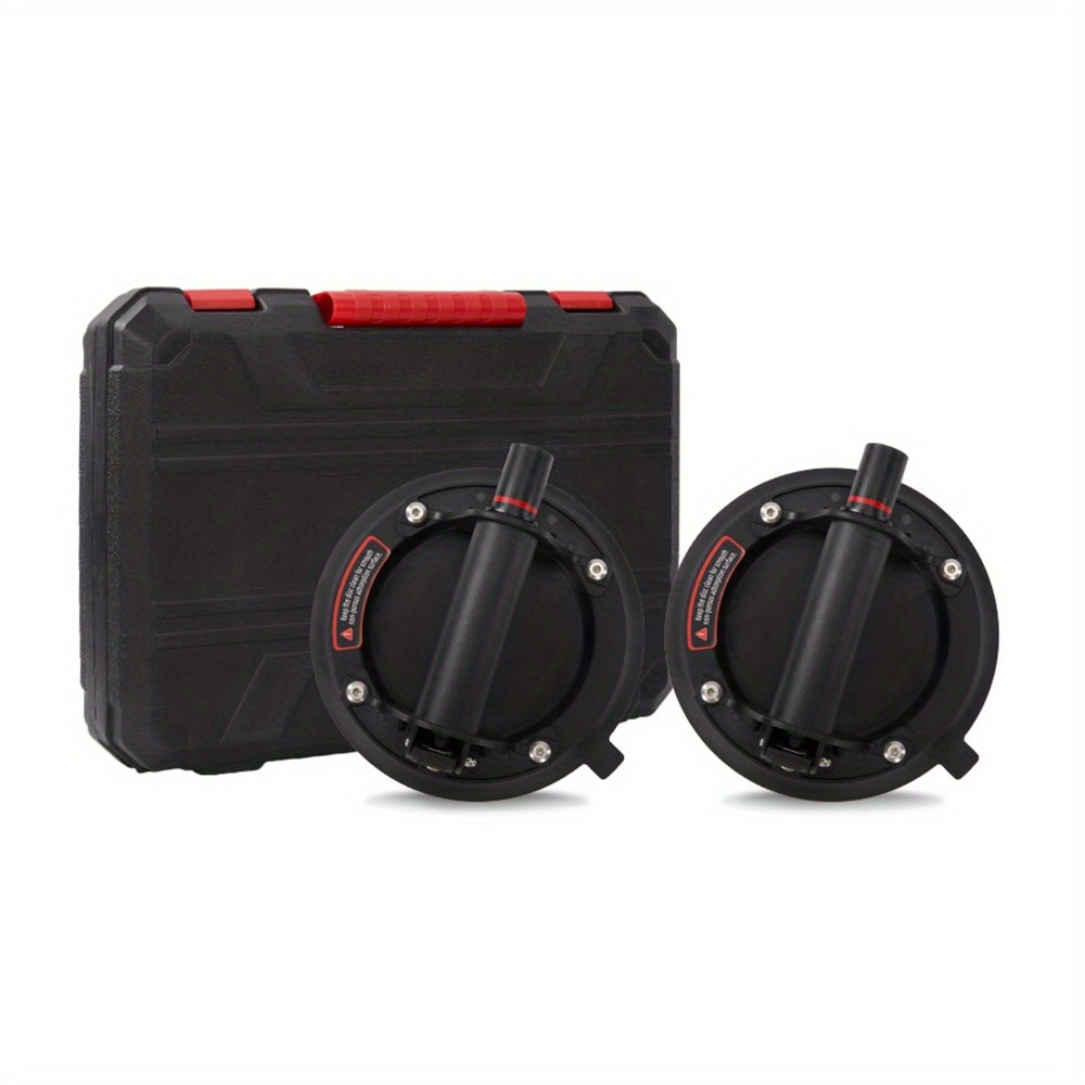 TEMU 2pcs 8 Inch Suction Lifter Tile Lifter Glass Suction Cup Vacuum Suction Lifter 200kg Heavy-duty Glass And Tile Lifter With Gauge Industrial