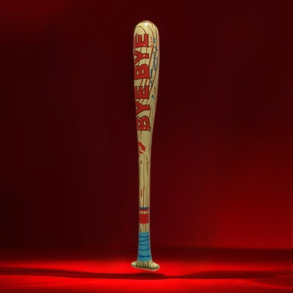TEMU 1pc, Wb Joker Harry Baseball Bat Prop - Halloween, Christmas Party Decoration - Text Design - Lightweight And Durable Pvc Material, Suitable For