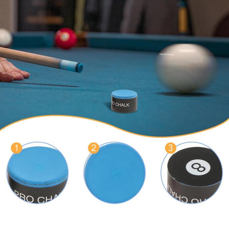 ONE GROSS Black Silver Cup Billiards Pool Cue Stick Chalk (144 Cubes