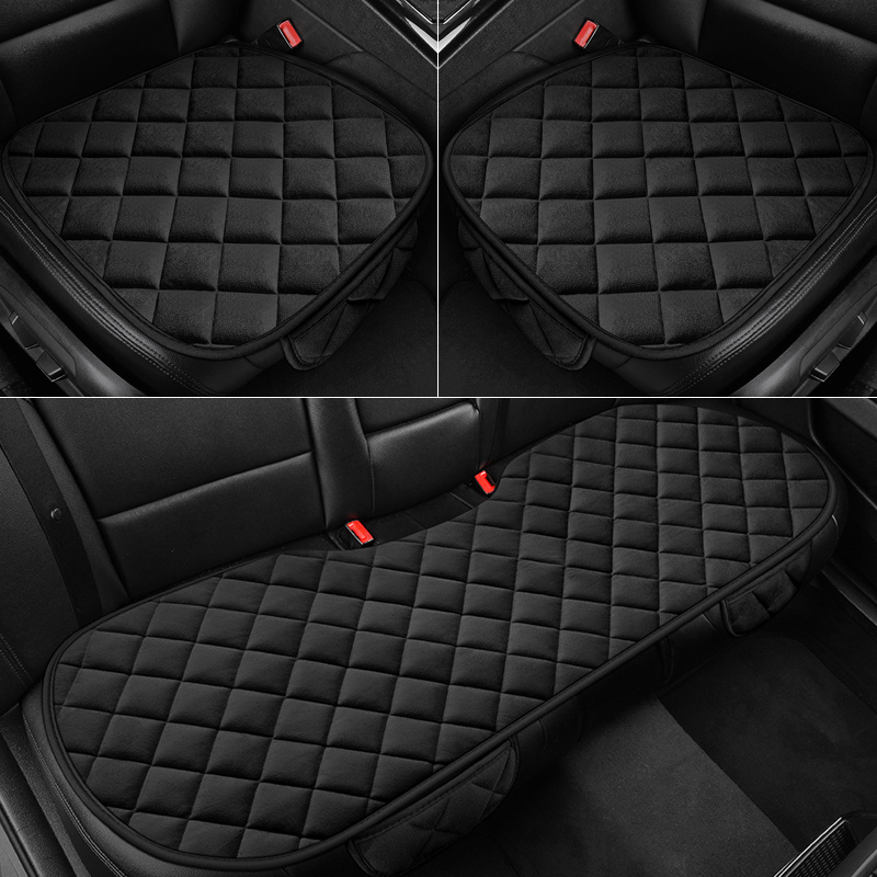 TEMU Nuevas Fundas para Asientos de Coche Juego de 3 Piezas Diseño de de Diamante Material de Poliéster Fácil Instalación Ajuste Universal para Todas