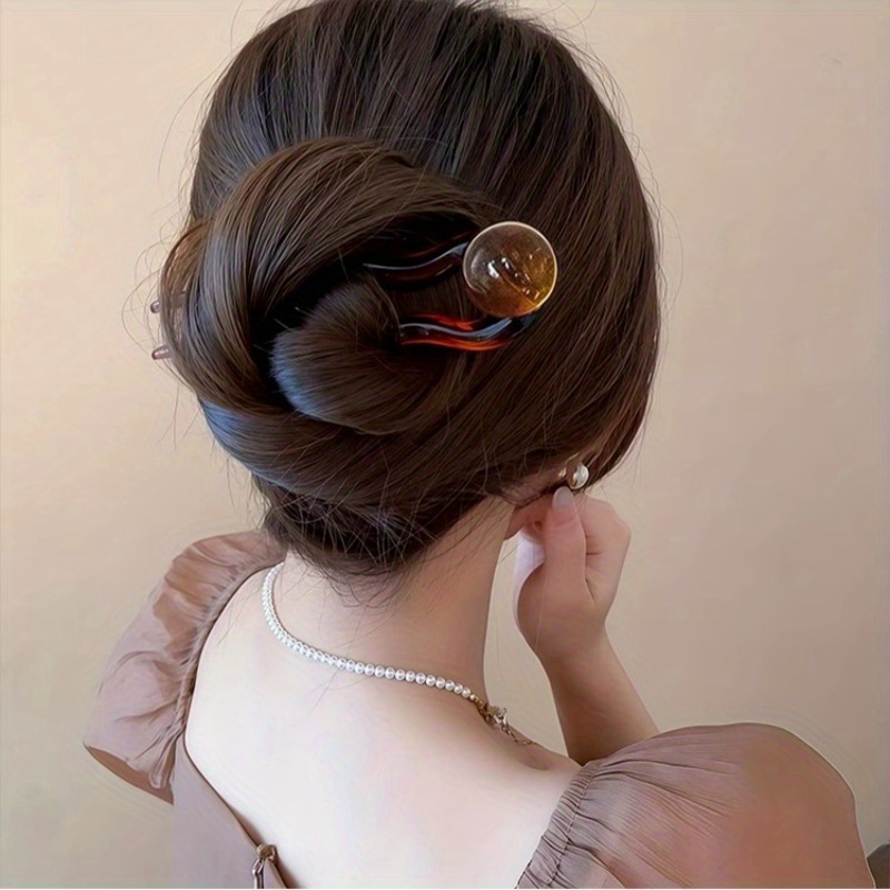 4pcs chinese  -shaped hairpins - elegant   with stained glass beads & black/brown/golden/tan colors, secure hold for bun hairstyles, wedding, formal events, role-play & everyday use - durable hairpins for women, traditional hair accessories (  options) - intricate patterns, sturdy u-shaped base,   for braids & buns, ideal for formal occasions & themed events Product details 4