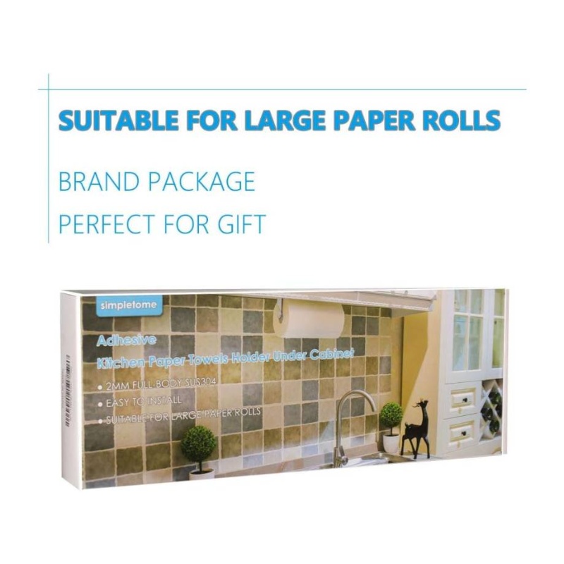 kitchen paper towels holder under cabinet   or drilling installation brushed sus304 stainless steel silvery, napkin holder for table, tissue box holder, tissue box cover, tissue holder Product details 5
