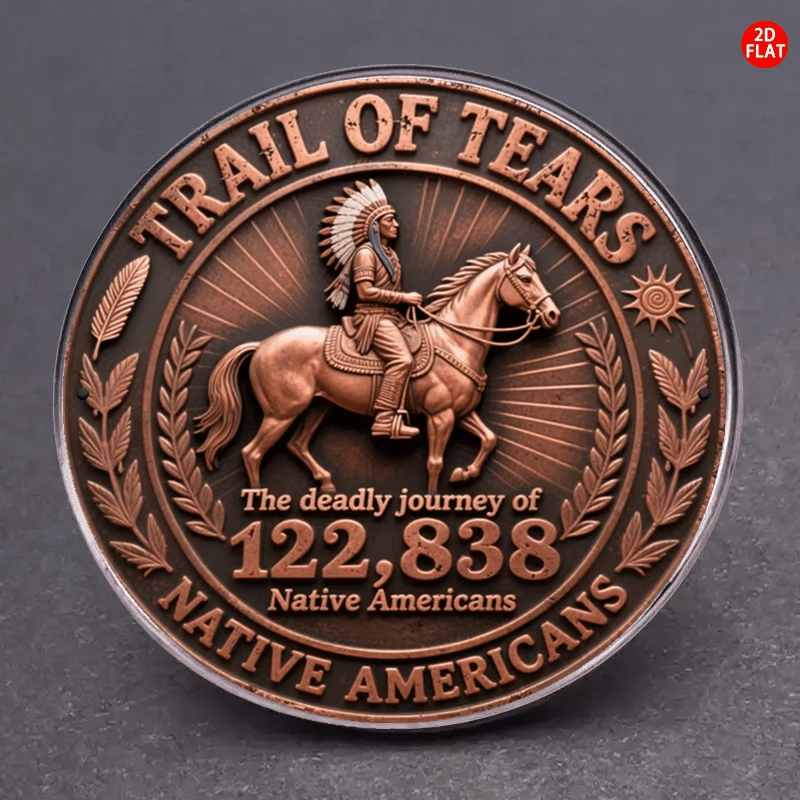 TEMU 2d Flat - 2d Flat 1pc Retro Trail Of Tears-themed Brooch, Creative Brooch With Unique Clothing Badge, Suitable For Backpacks, Clothes, Necklines