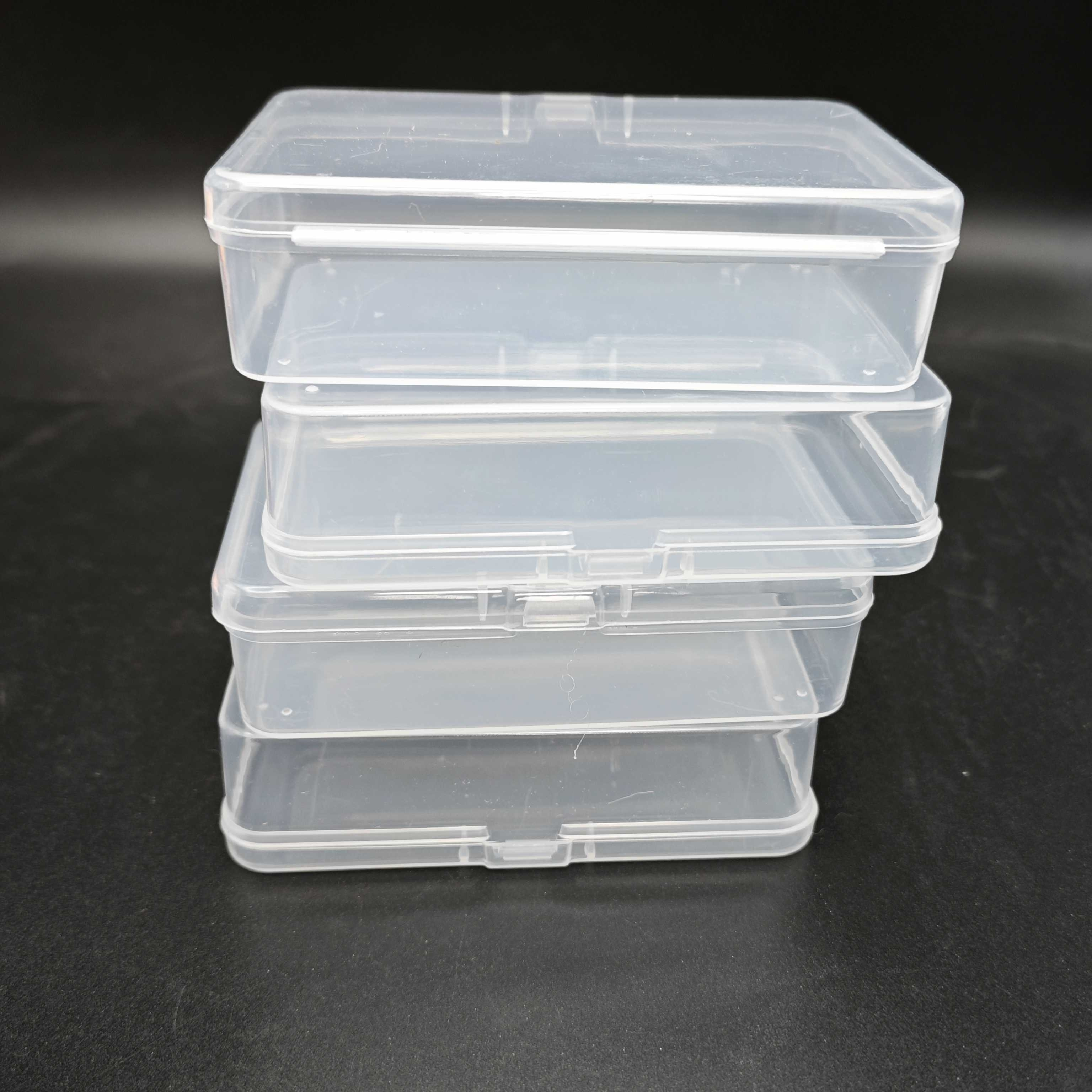 4-pack Plastic Playing Card Storage Box, Case, Clear Deck Box, Organizer For Game Cards And Sports Cards