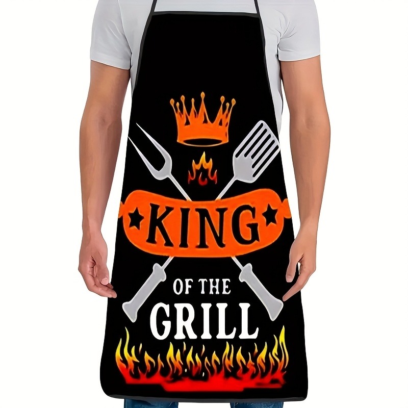 TEMU Grembiule da barbecue divertente da , 1 pezzo, 100% poliestere, regalo per del pap�