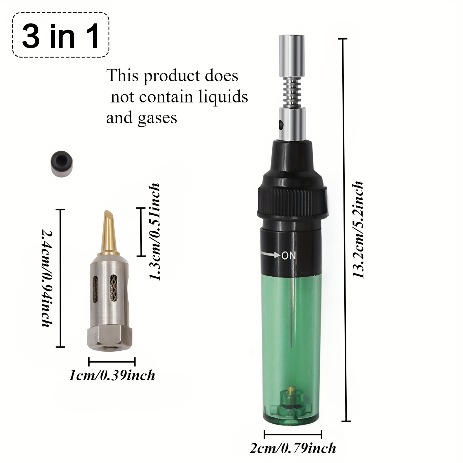 1pc portable small gas soldering iron   no liquid in the product household welding repair tool replaceable soldering iron tip portable pen type gas 3 in 1 gas soldering iron welding firearm details 0