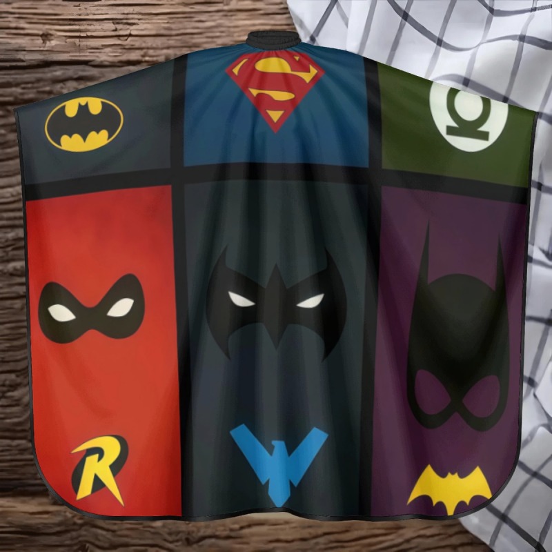 TEMU Capa de oficial de de WB DC. Delantal para cortar pelo para barberías, salones y uso doméstico, con protección ensanchada + ajuste , previene la