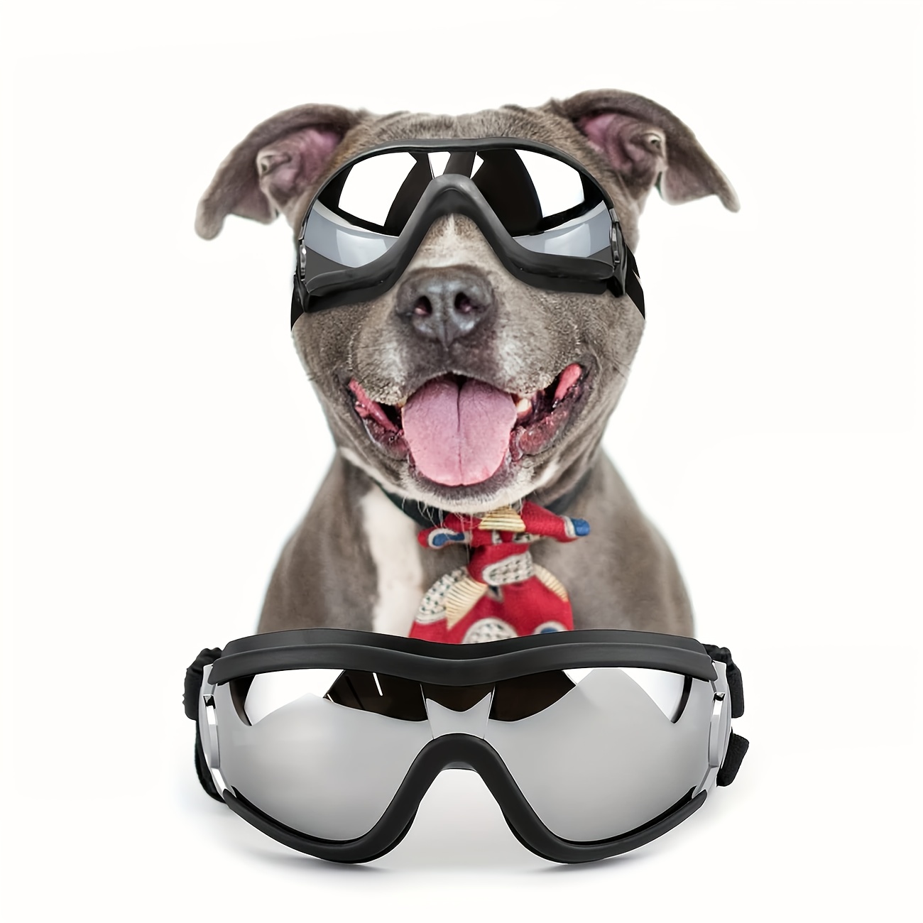 TEMU 1pc Of Dog Glasses, Summer, Fashionable Windproof And Dustproof Outdoor Dog Glasses, Adjustable Design To Protect Your Pet's Eyes