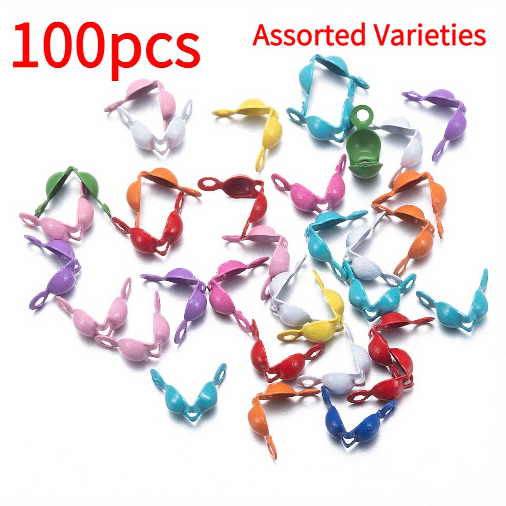 TEMU 100pcs Random Assorted Colors Fashion Candy Color Alloy Bag Clasp Jewelry Clasp For Necklace Bracelet Jewelry Homemade Connection Additions