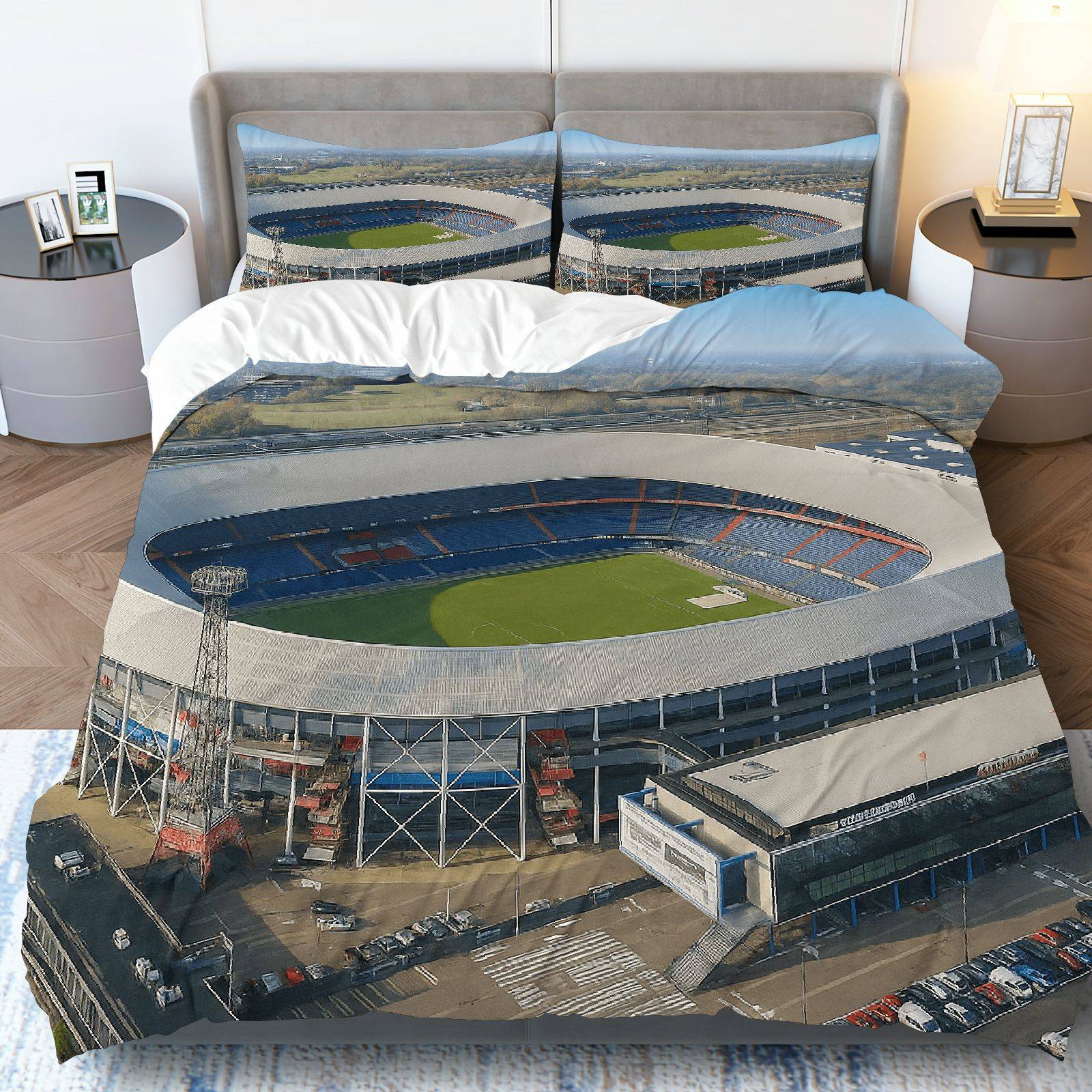 TEMU 3pcs Bedding Including 1 Duvet Cover And 2 Pillowcases (filler Not Included), Featuring A Modern Sports Theme, Perfect For Father's Day. Ideal