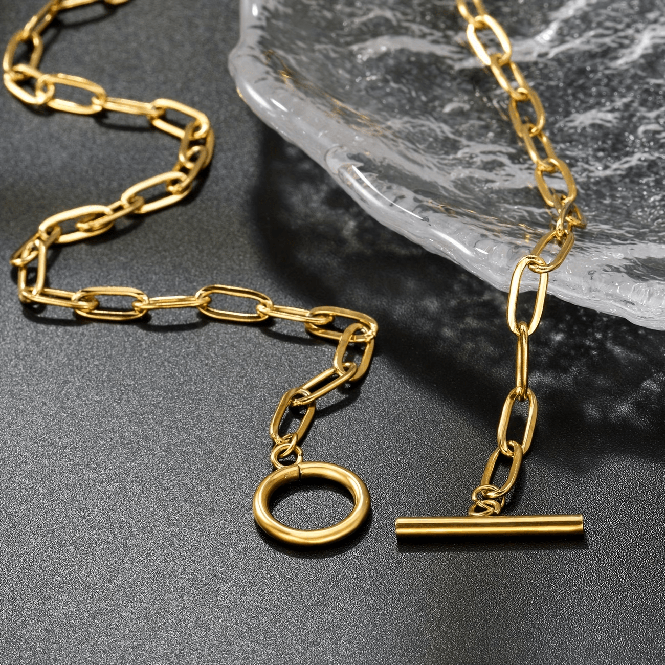Minimalist Punk Hip-Hop OT Buckle Pendant Necklace, Unisex
