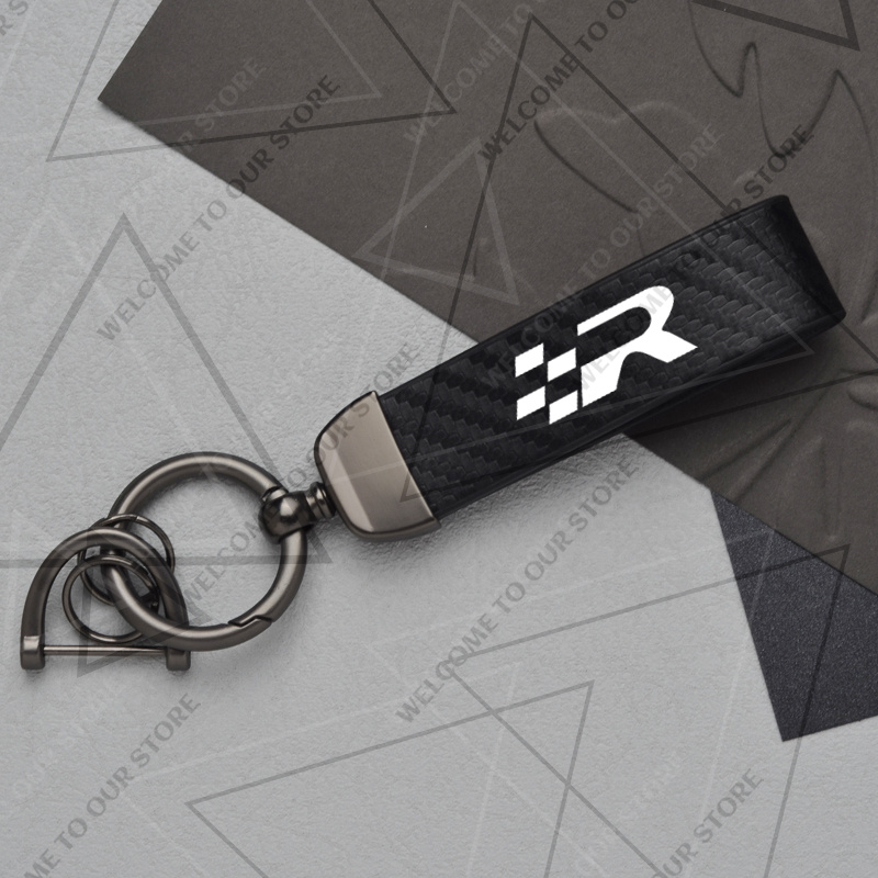 TEMU 1pc Compatible For For Forreta/forreto /r For /leon/ibiza// Car Keychain - Durable Carbon Fiber Key Ring, Mini Weight-reducing Auto Accessory Suitable For Personal Use Or Gift, For Car Owners