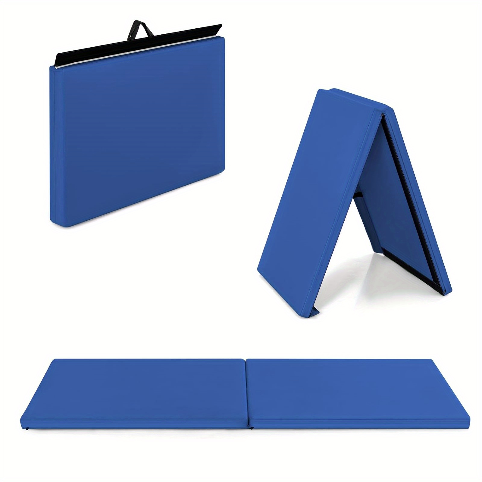 180 X 60 X 4cm Soft Floor Mat, 2 Folding Gymnastics Mat, Yoga Mat With Fastening And 2 Carry Handles, Folding Mat, Gym Mat For Gymnastics