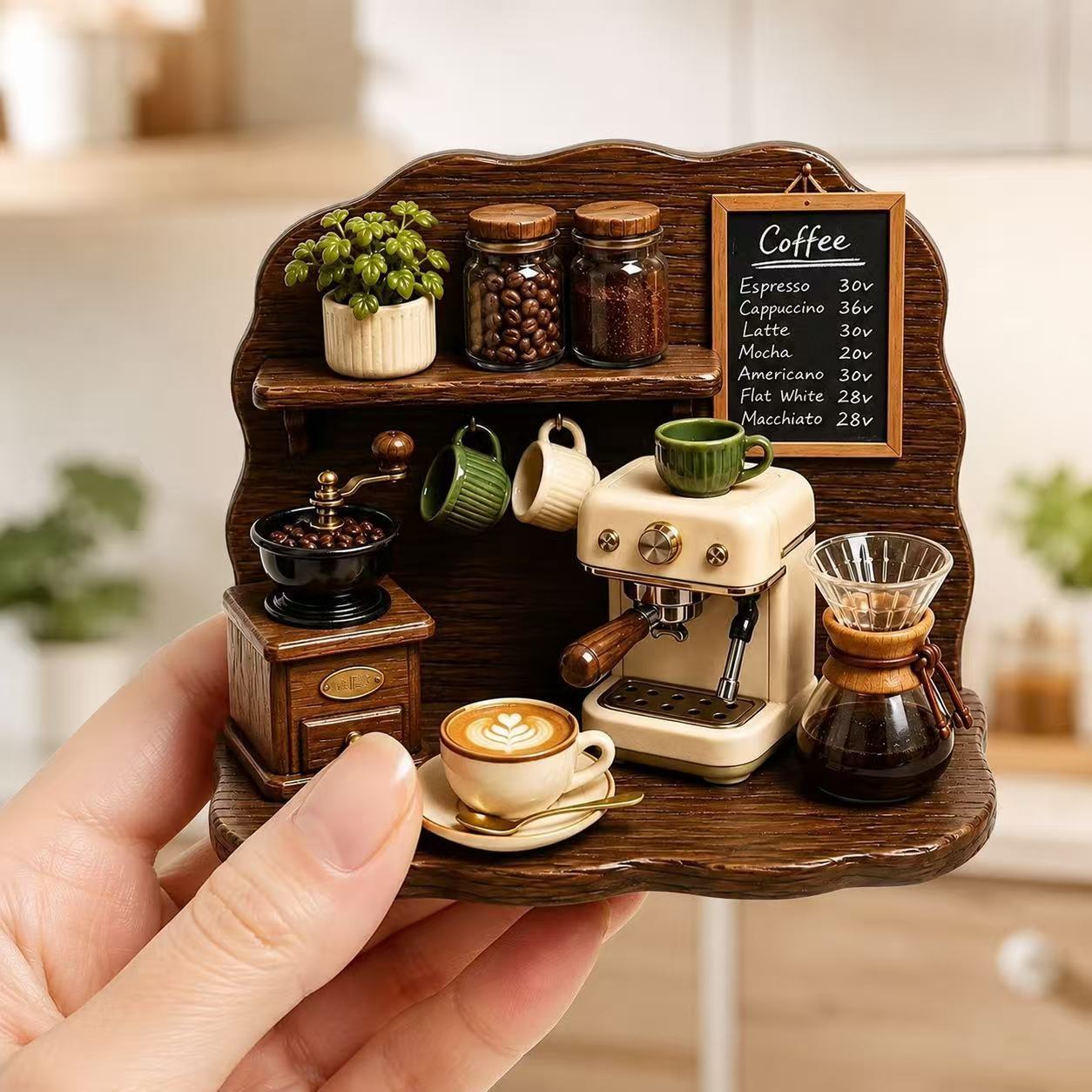 TEMU 1pc 3d Stereoscopic Coffee-themed Fridge Magnet, Embossed Resin Magnetic Fridge Sticker, Decor Magnet - Suitable For Kitchen, Refrigerator,