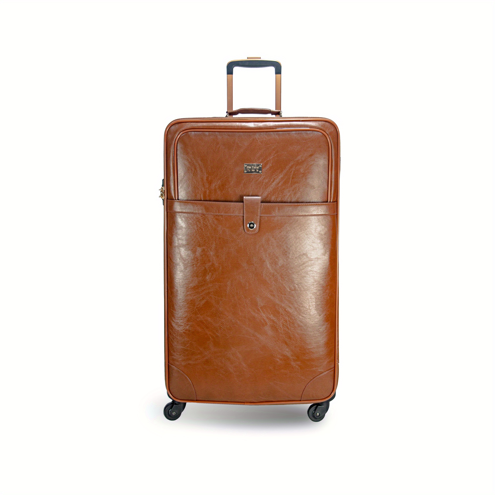 TEMU Valise avec poignée de traction disponible en tailles : 16 pouces, 20 pouces, 24 pouces et 28 pouces. Durable et essentielle pour