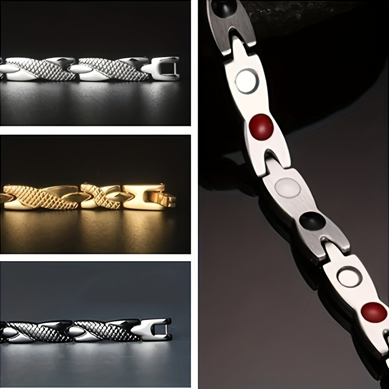 Titanium Water Droplet Bracelet Unisex Adjustable Red Enamel Beads