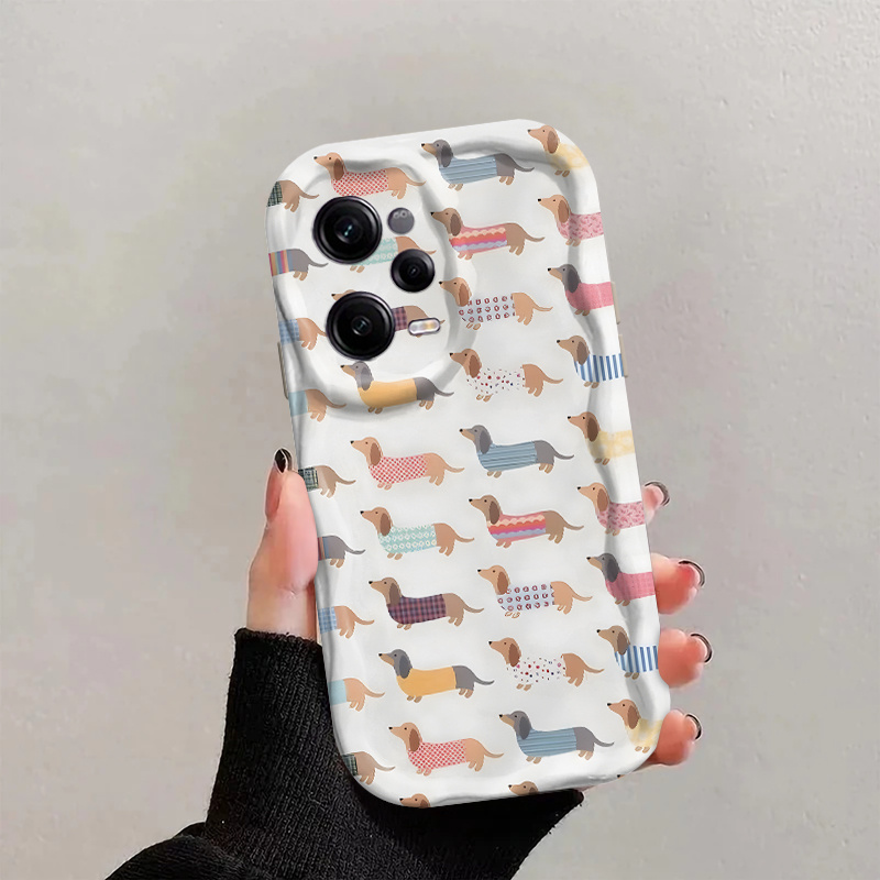 TEMU para Teléfono - de Teléfono con Diseño Colorido de Perro Salchicha para Xiaomi 17/12/13/14/15 Lite&T&T Ultra, Redmi 8/9/10/11/12/13/14 A&C&T&T