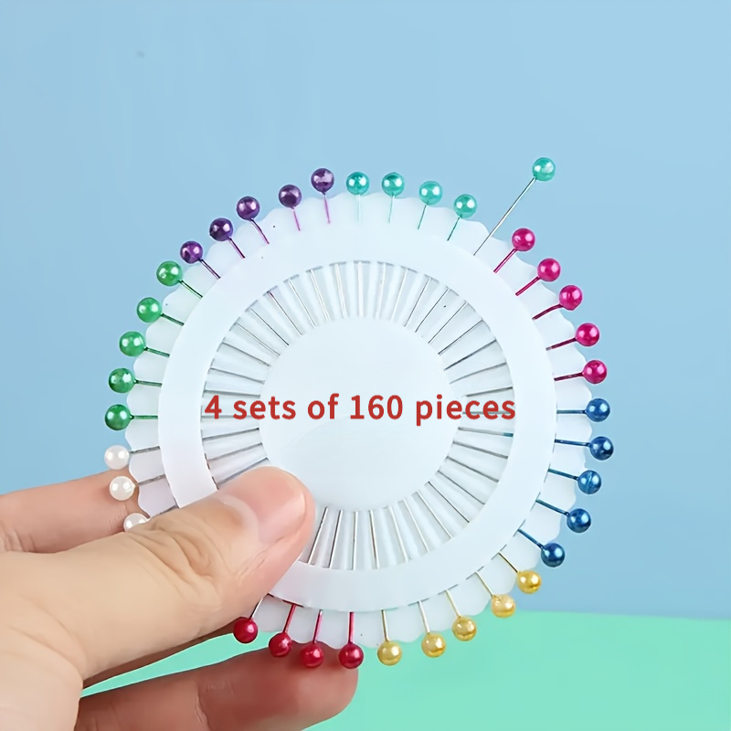 TEMU 160pcs Heavy-duty Fabric Sewing Needles With Pearlescent Tips, Sewing Markers (blue, Pink, Green, Yellow, Red, Purple, Teal, Orange, Clear,