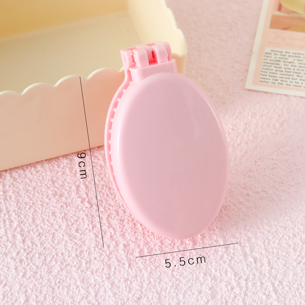 TEMU Cepillo de pelo plegable WanMei con espejo y peine desenredante - Compacto y portátil, adecuado para mujeres y niñas, cepillo de viaje plegable