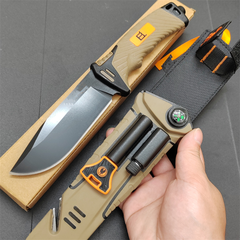 1pc    s   calidad para exteriores,  s de   fija,  s de caza,  s de camping, equipo de mochila de caza,  s de senderismo. Mango de goma,   de   portátil multifuncional equipada con  ,  , placa de   de  s,  .