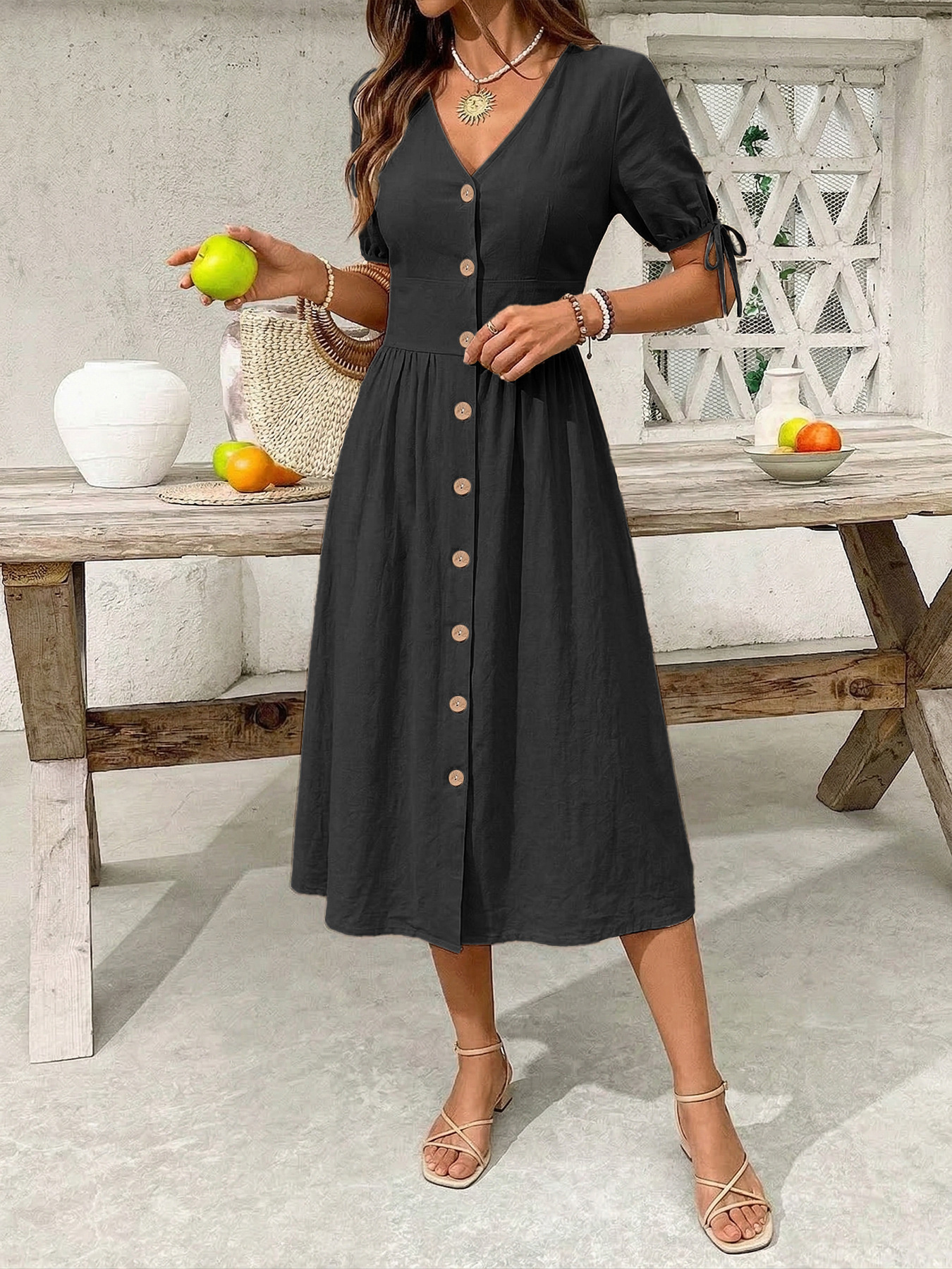 button down beach dress Hot Pink Women's Beach Cover Up Dress Button Down Shirt Ruffle Sleeves –  Lookbook Store