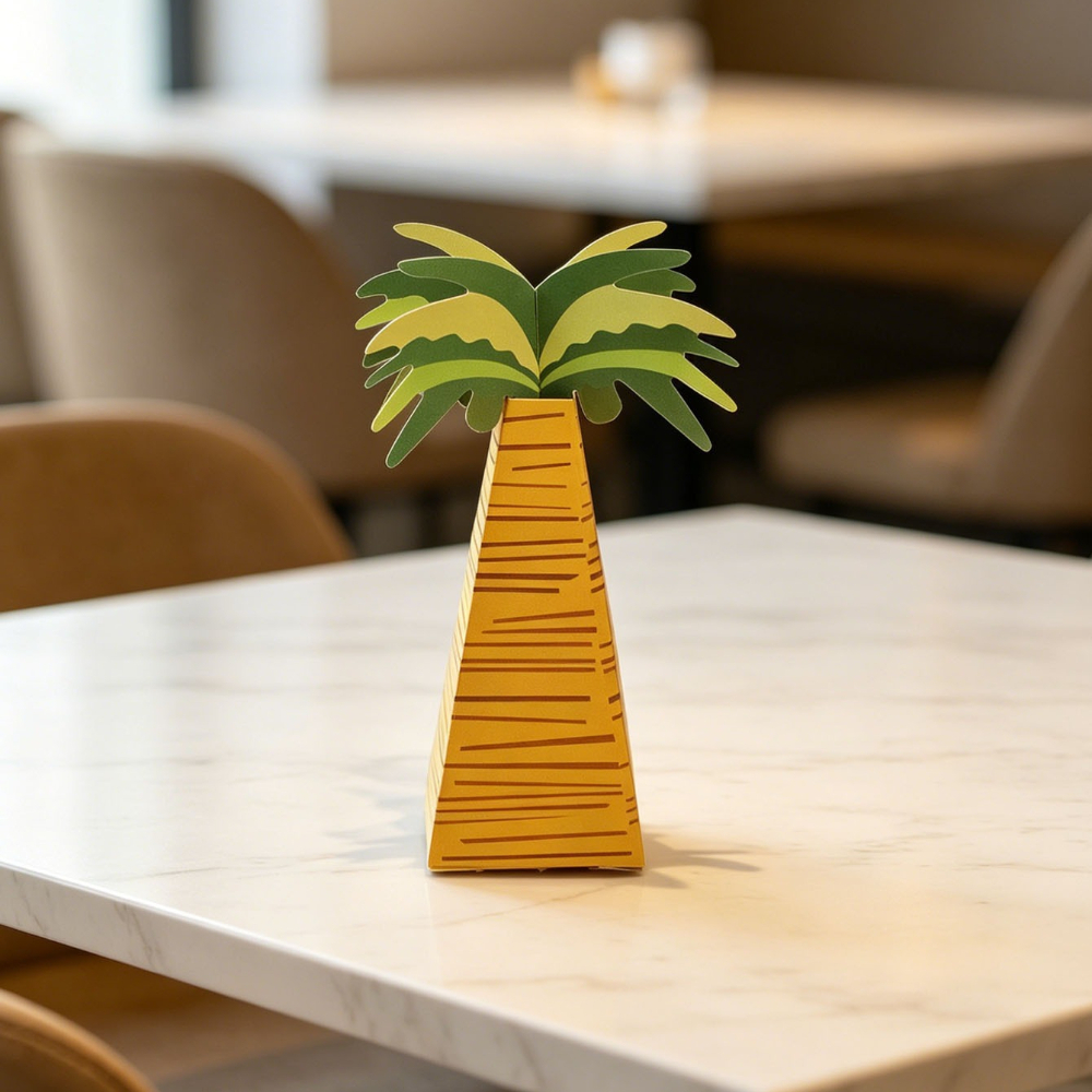 TEMU 10 cajas de decoración de mesa de palmeras 3D, contenedores para recuerdos de fiestas temáticas de playa, de mesa para hawaianas Luau, , ,