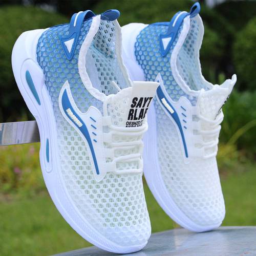 zapatillas de malla hueca transpirable para hombre - zapatillas bajas con de pvc acolchada y de ventilación, adecuadas para deportes, gimnasio, uso casual - calzado minimalista
