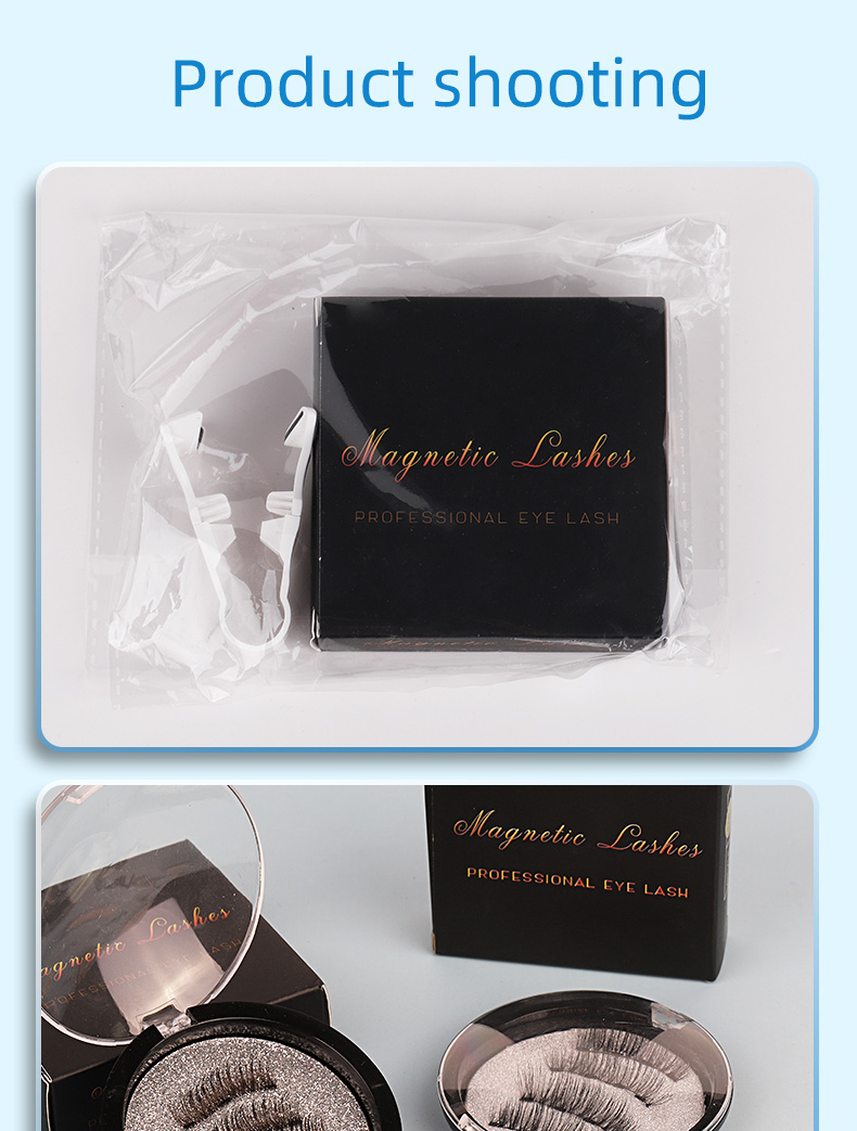 magnetic false eyelashes set of 4 magnetic false eyelashes reusable no required alcohol free plastic material professional eye makeup accessories details 3