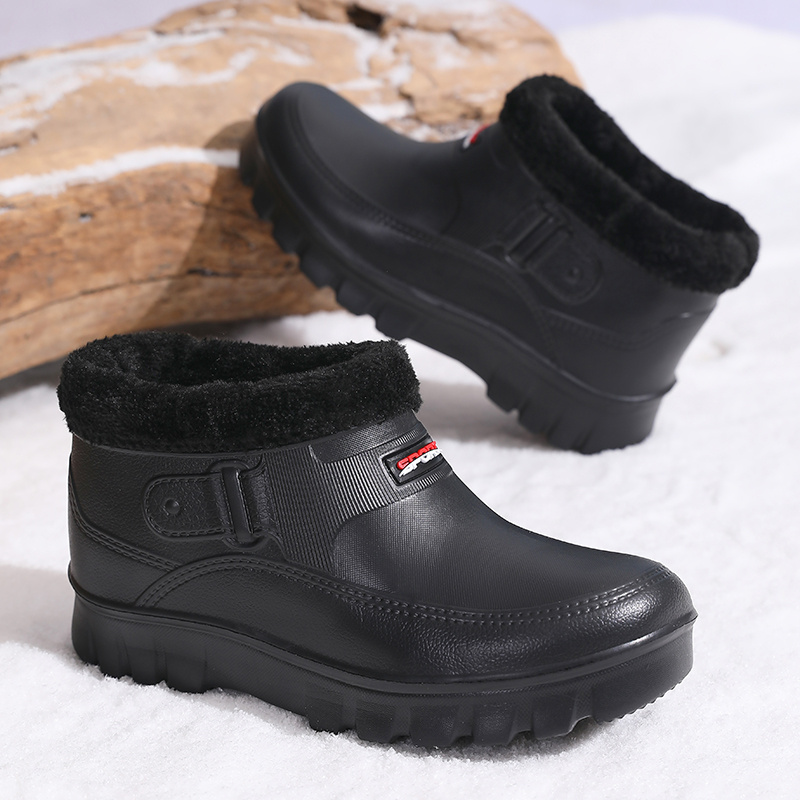 TEMU Men's Snow Boots. Comfortable And Warm Snow Boots For Outdoor Commuting, Daily Casual Wear, With Enclosed Heel Design