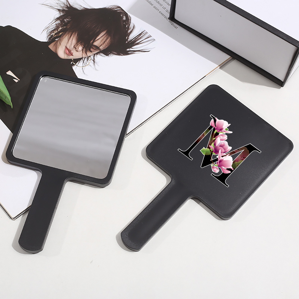 Mini Hand Mirror with Easy Grip Handle, High Definition Scratch-Proof Surface