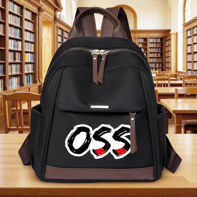 TEMU 1 stampato Oss | Borsa tote da viaggio e casual, alta qualit�, design preppy resistente, adatta per pendolarismo, viaggi, vacanze, chiusura con
