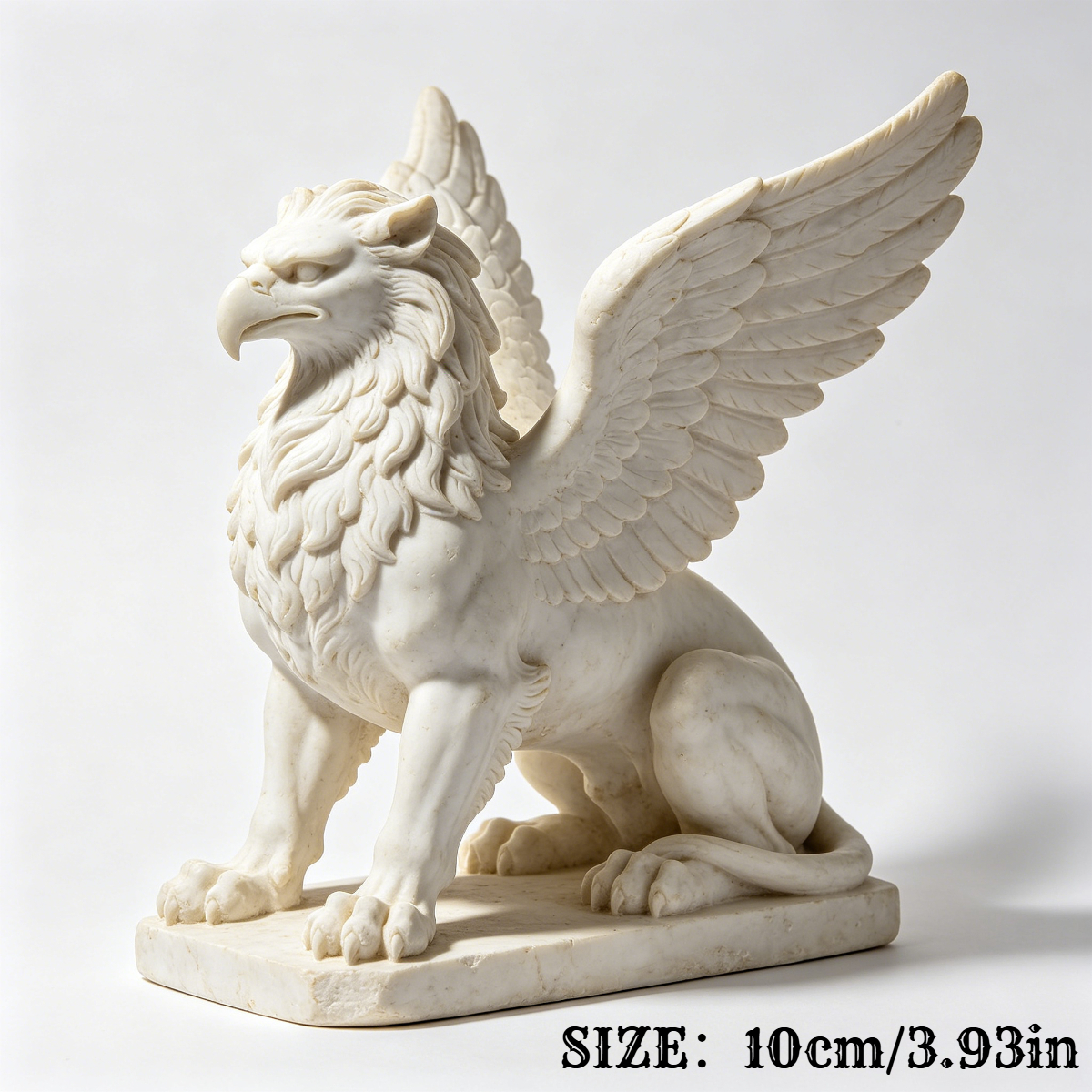 Image of White Statue - Resin Sculpture Figurine Suitable For Home & Garden Decor, Mythical -winged Creature Ornament, Theme Gift For Bedroom,, Room Décor, Resin Statue